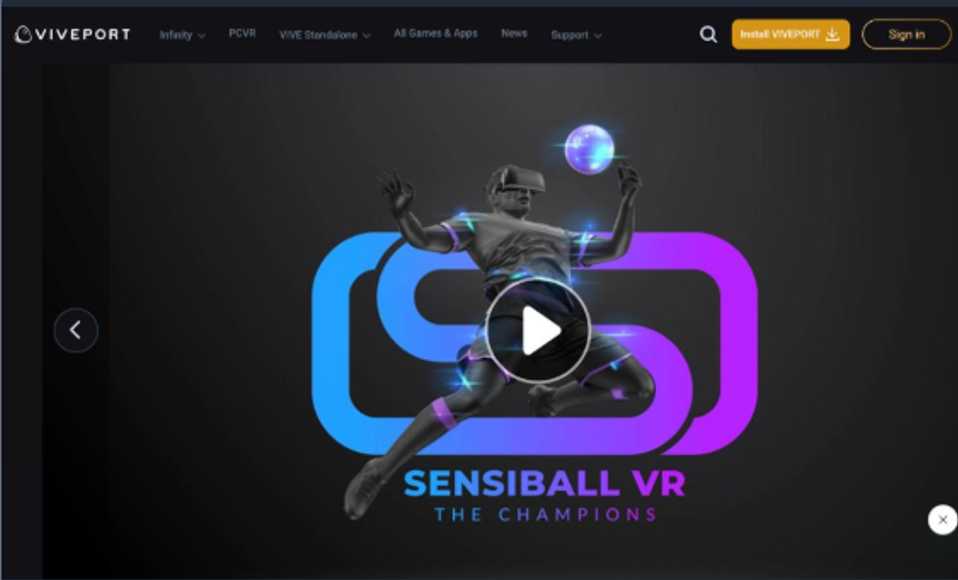 VIVEPORT — SensiBallVR uygulamasını indirin